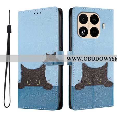 Etui Folio Do Xiaomi 15t Pro CZarny Kot