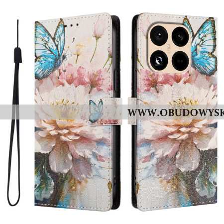 Etui Folio Do Xiaomi 15t Pro Kwiat I Motyl