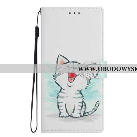 Etui Folio Do Xiaomi 15t Szczęśliwy Kotek