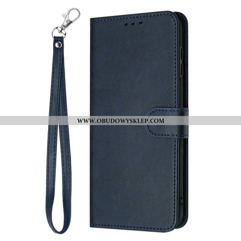 Etui Folio Do Xiaomi 17 Pro Efekt Skóry Ze Smyczą