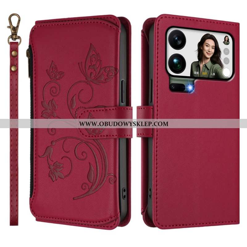 Etui Folio Do Xiaomi 17 Pro Max Portfel W Kwiaty