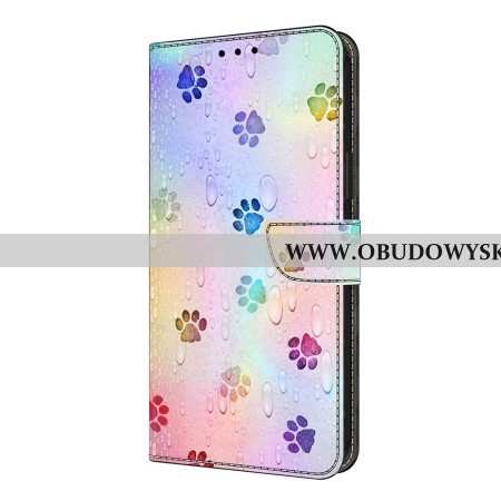 Etui Folio Do Xiaomi Redmi Note 14 Pro 4g Ślady Kocich Łap