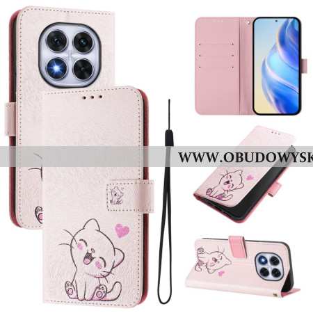 Etui Folio Do Xiaomi Redmi Note 14 Pro Plus 5g Uroczy Wzór Kota