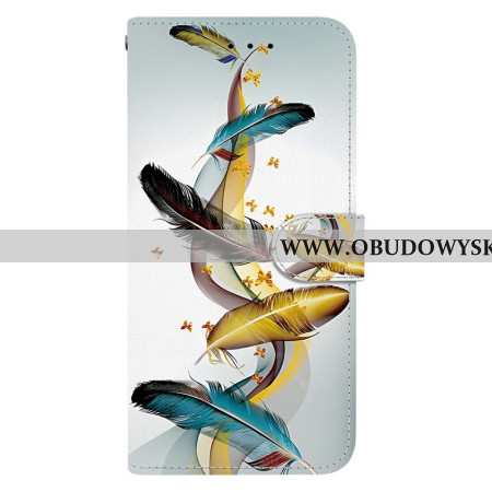 Etui Folio Do Xiaomi Redmi Note 15 5g Kolorowe Pióra