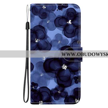 Etui Folio Do Xiaomi Redmi Note 15 5g Niebieskie Kwiaty