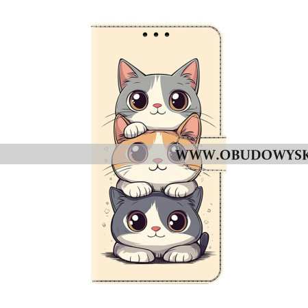 Etui Folio Do Xiaomi Redmi Note 15 5g Ułożone Koty