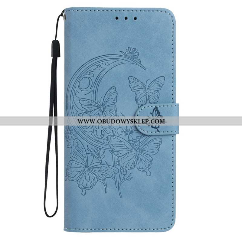 Etui Folio Do Xiaomi Redmi Note 15 Pro 5g Wzór Motyla I Kwiatu
