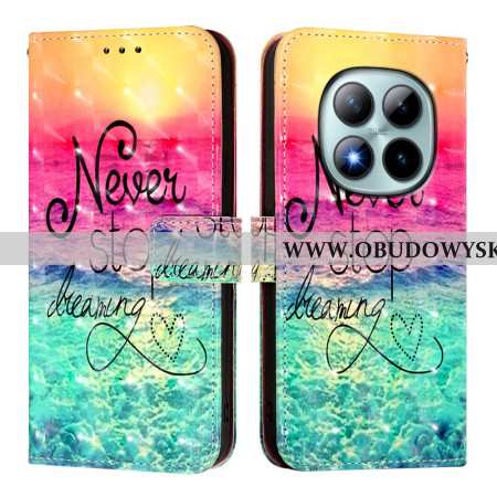 Etui Folio Do Xiaomi Redmi Note 15 Pro Plus 5g Nigdy Nie Przestawaj Marzyć