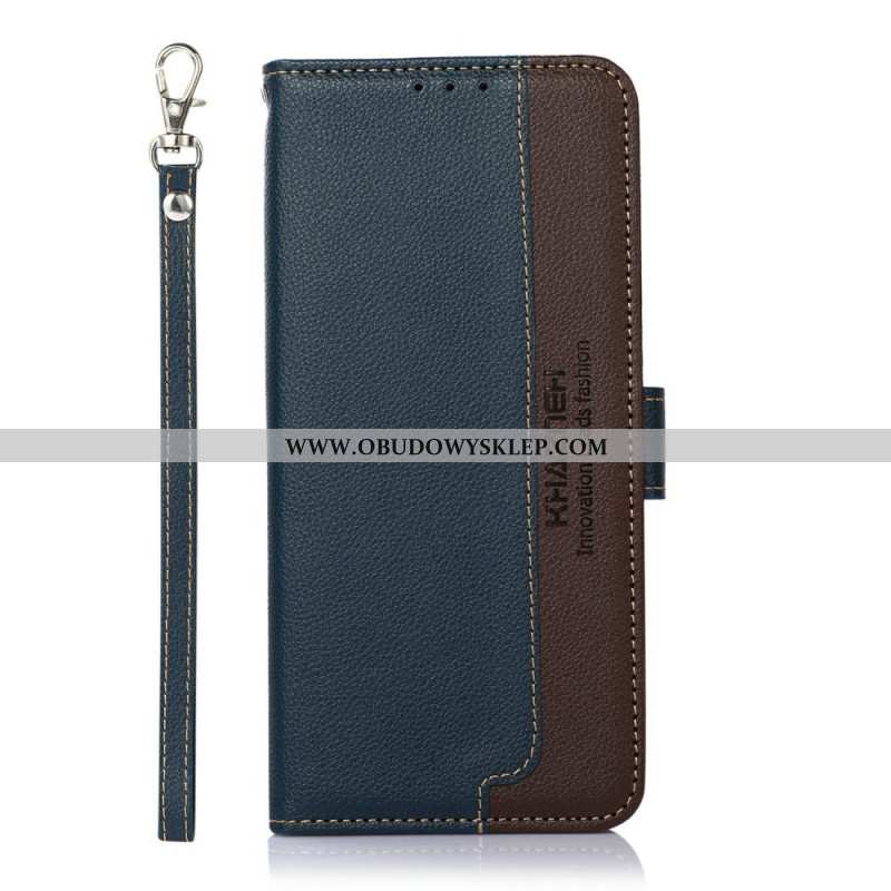 Etui Folio Do iPhone 17 Dwukolorowy Portfel Khazneh Rfid