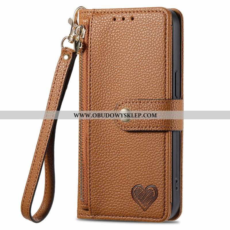 Etui Folio Google Pixel 10 / 10 Pro Wzór Serca Z Blokadą Rfid Etui Ochronne