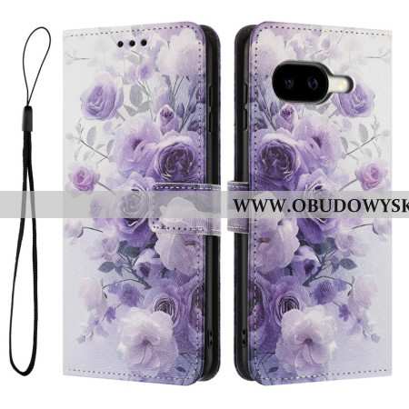 Etui Folio Google Pixel 10a Fioletowe Róże