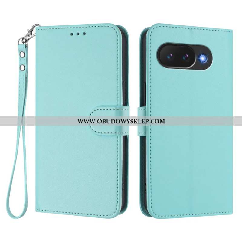 Etui Folio Google Pixel 10a Gładka Skóra Ekologiczna Z Paskiem