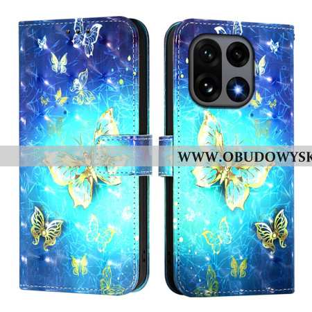 Etui Folio Oneplus 15 Złote Motyle Etui Ochronne