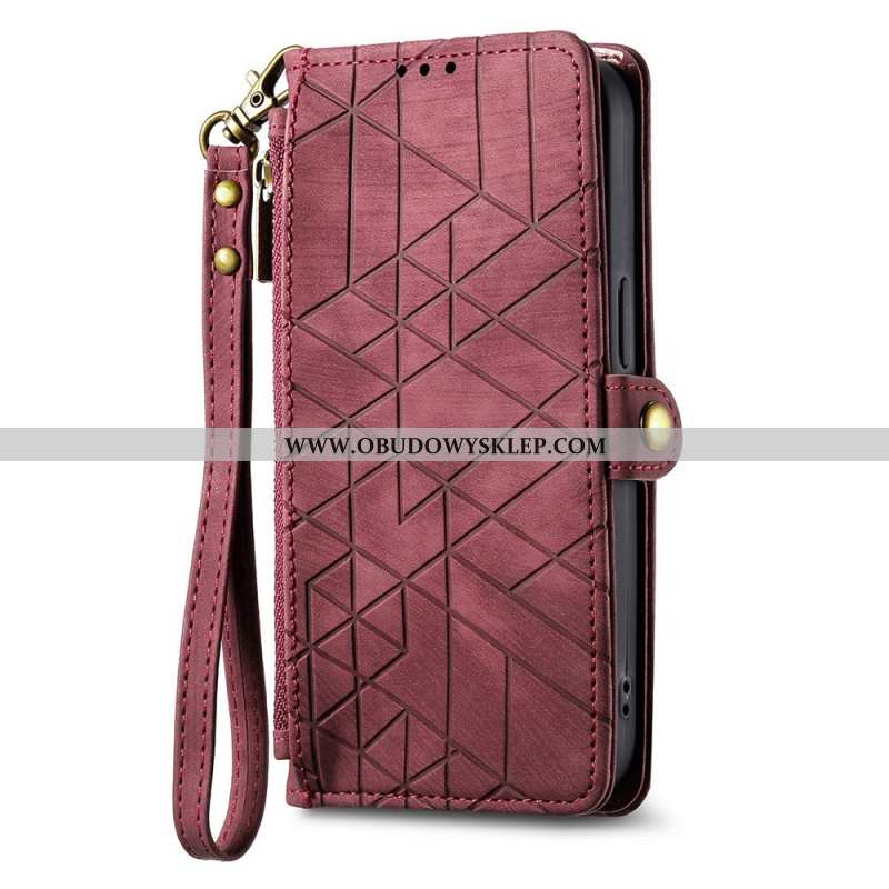 Etui Folio Oneplus Nord 4 Portfel Z Geometrycznym Wzorem