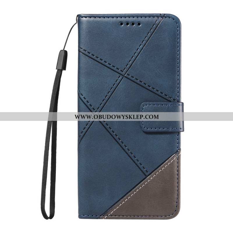 Etui Folio Oneplus Nord 5 Dwukolorowe Geometryczne Etui Ochronne
