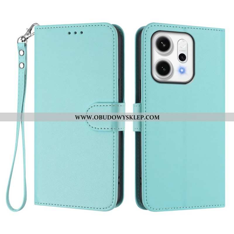 Etui Folio Oppo Reno 14 Pro 5g Portfel Z Paskiem Etui Ochronne