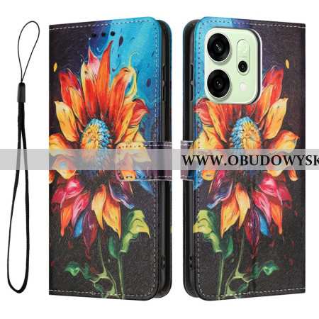 Etui Folio Oppo Reno 14f 5g Wzór Słonecznika
