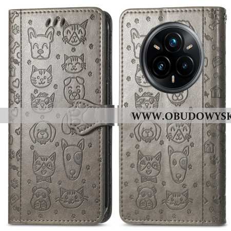 Etui Folio Realme 14 Pro Plus 5g Animowane Zwierzęta Etui Ochronne