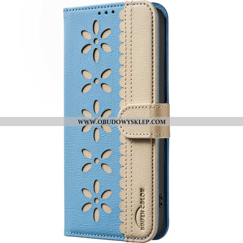 Etui Folio Realme 14x 5g Kwiatowy Kolor Binfen