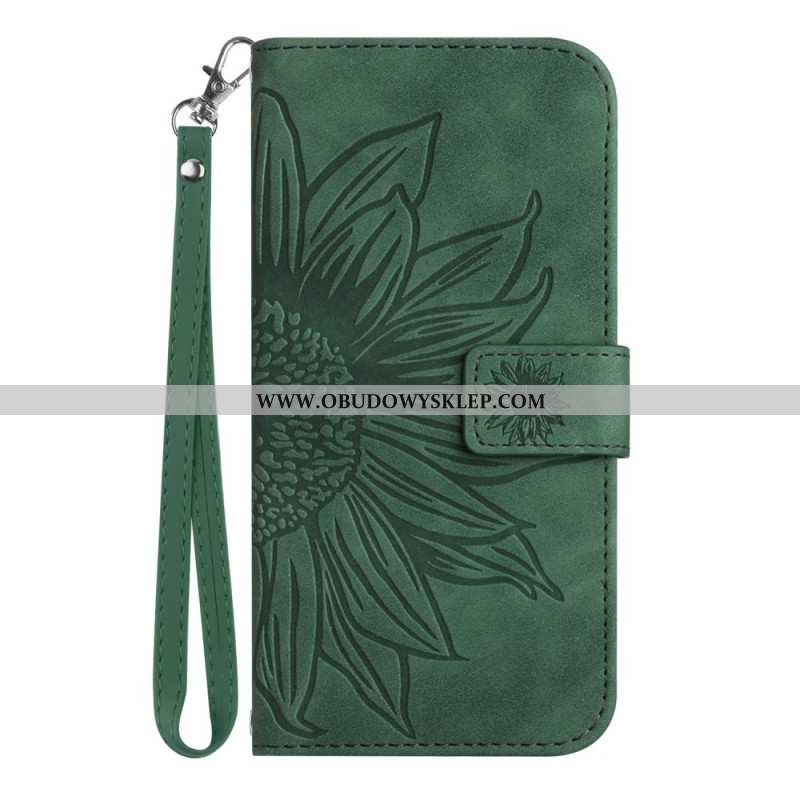 Etui Folio Realme 14x 5g Pasek Słonecznikowy Z Odciskiem Palca Etui Ochronne