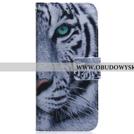 Etui Folio Realme C53 Biały Tygrys