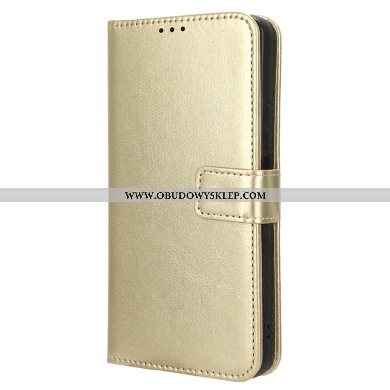 Etui Folio Realme C53 Błyszcząca Sztuczna Skóra