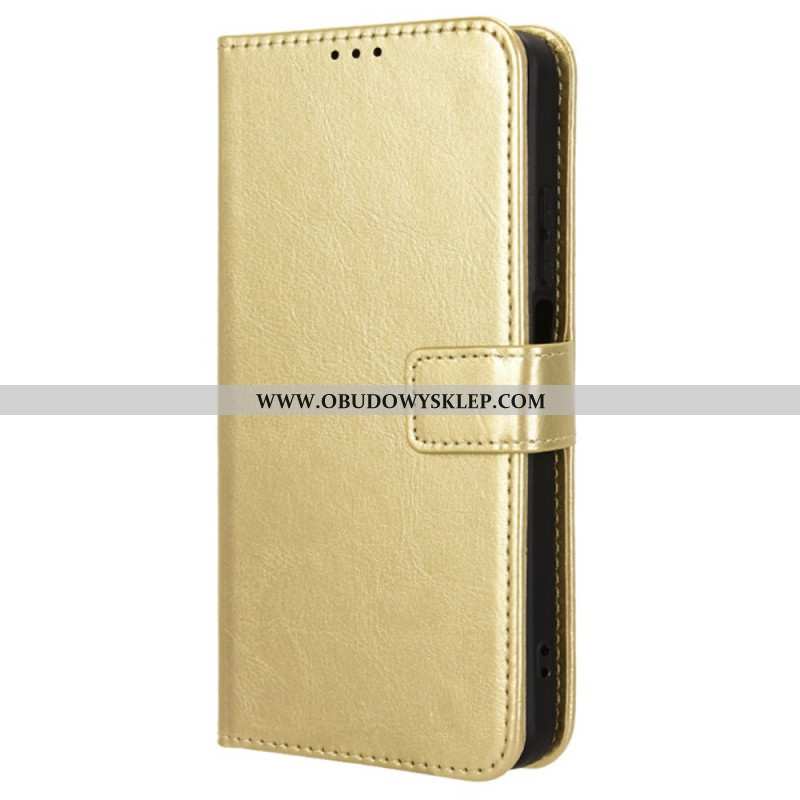 Etui Folio Realme Note 60x Błyszcząca Sztuczna Skóra Etui Ochronne