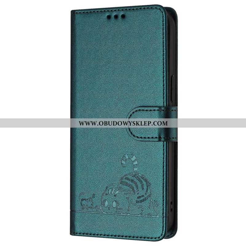 Etui Folio Samsung Galaxy S25 5g Ochrona Rfid Kot W Kształcie Sceny