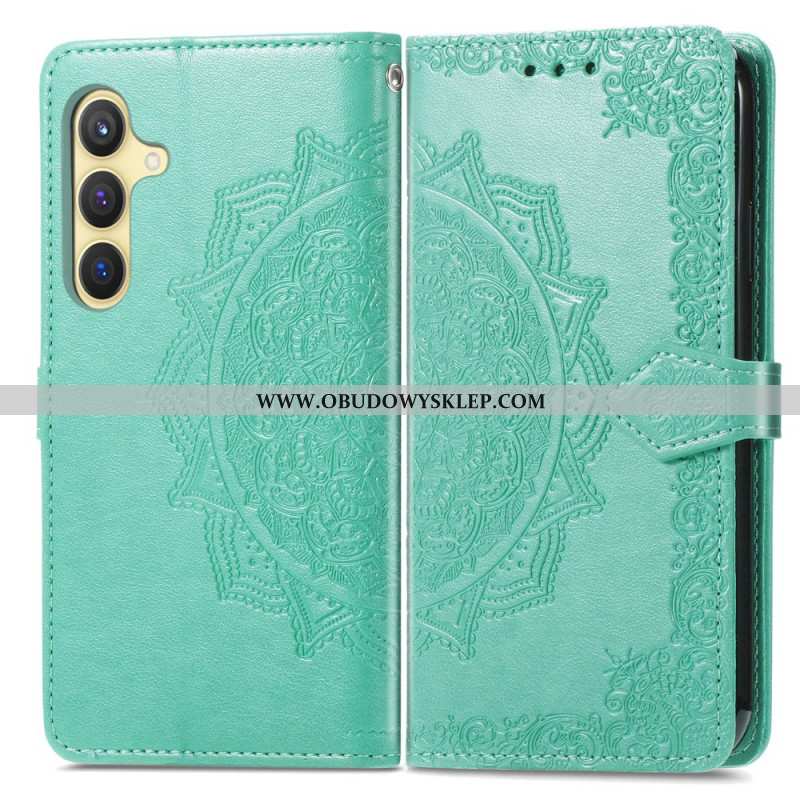 Etui Folio Samsung Galaxy S25 5g Smycz Z Barokową Mandalą Etui Ochronne