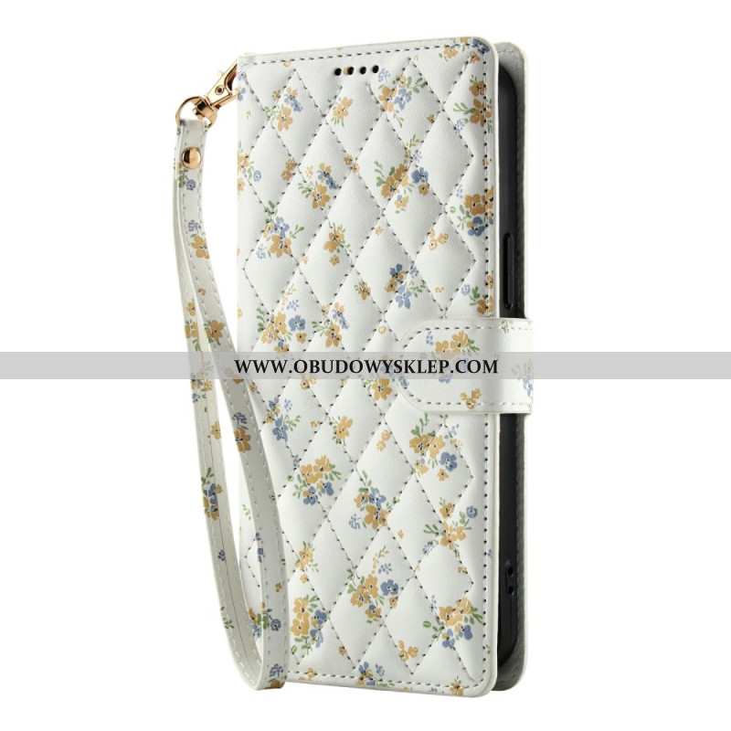 Etui Folio Samsung Galaxy S25 Fe Smycz Kwiatowa