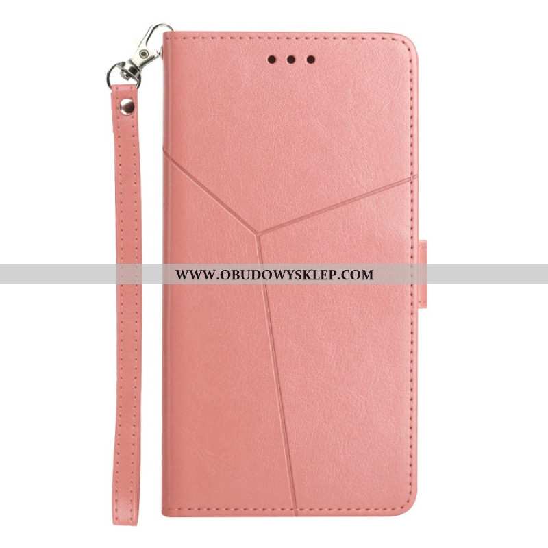 Etui Folio Samsung Galaxy S25 Fe Wzór Y Z Paskiem Etui Ochronne