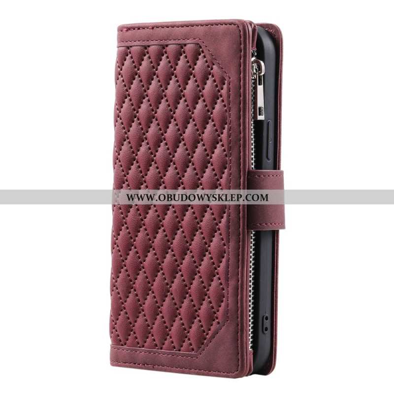 Etui Folio Samsung Galaxy S25 Plus 5g Portfel Pikowane Etui Ochronne