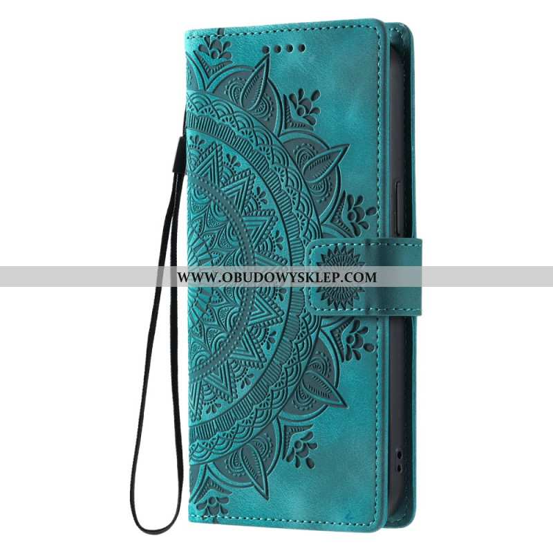Etui Folio Samsung Galaxy S25 Ultra 5g Efekt Zamszu Mandala Etui Ochronne