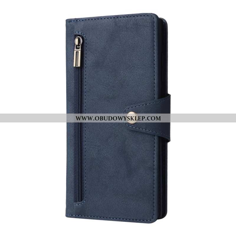 Etui Folio Samsung Galaxy S25 Ultra 5g Portfel Z Efektem Zamszu Z Paskiem Etui Ochronne