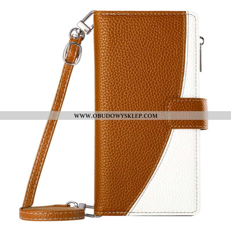 Etui Folio Samsung Galaxy S26 Dwukolorowy Portfel Z Paskami Etui Ochronne