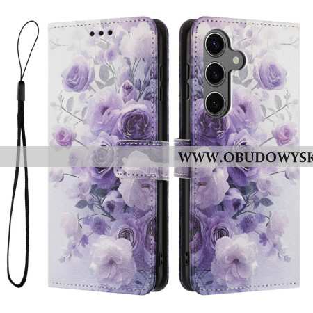 Etui Folio Samsung Galaxy S26 Fioletowe Róże