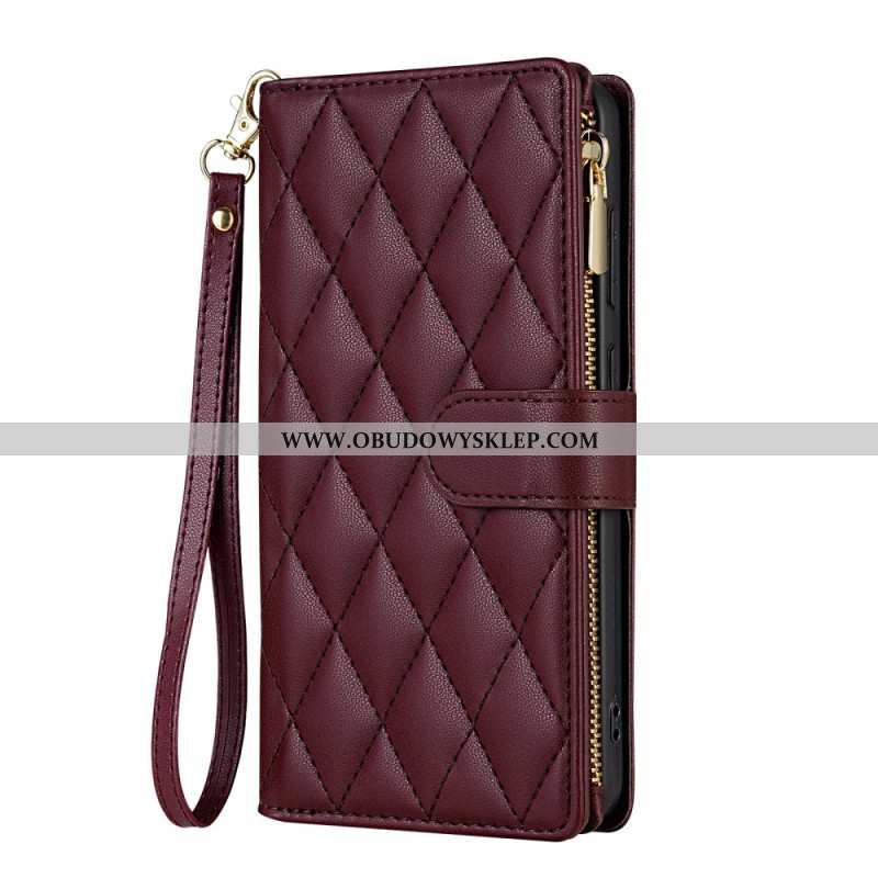 Etui Folio Samsung Galaxy S26 Pikowany Z Regulowanym Paskiem Na Ramię