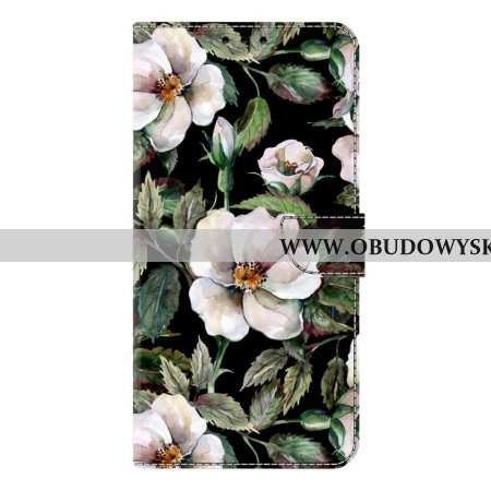 Etui Folio Samsung Galaxy S26 Plus Biały Motyw Kwiatowy