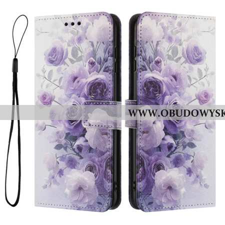 Etui Folio Samsung Galaxy S26 Plus Fioletowe Róże Etui Ochronne