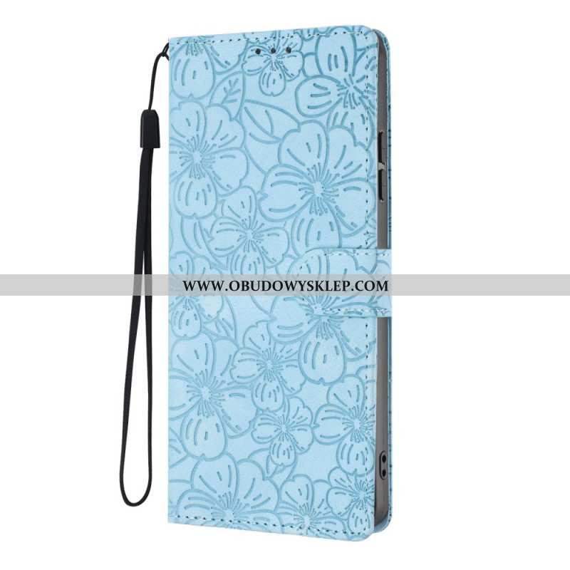 Etui Folio Samsung Galaxy S26 Plus Grawerunek Kwiatów Wiśni Etui Ochronne
