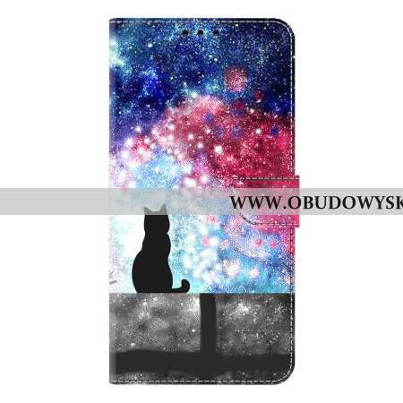 Etui Folio Samsung Galaxy S26 Plus Kot Na Rozgwieżdżonym Niebie