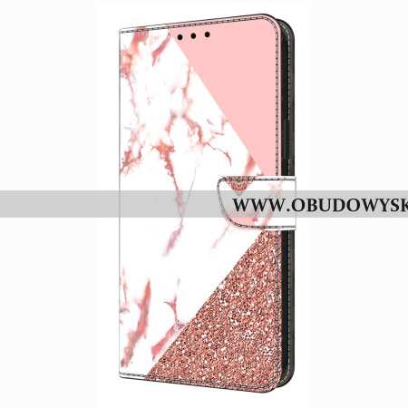 Etui Folio Samsung Galaxy S26 Plus Trójkątny Wzór Marmuru Etui Ochronne
