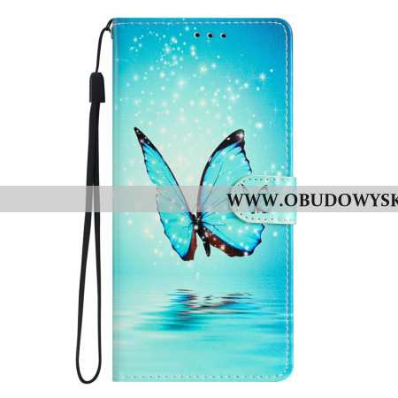 Etui Folio Samsung Galaxy S26 Ultra Niebieski Motyl Na Wodzie