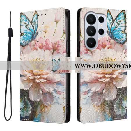 Etui Folio Samsung Galaxy S26 Ultra Piwonia I Motyl Etui Ochronne