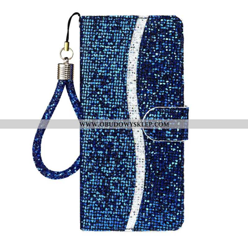 Etui Folio Samsung Galaxy S26 Wzór W Kształcie Litery S Z Cekinami Etui Ochronne
