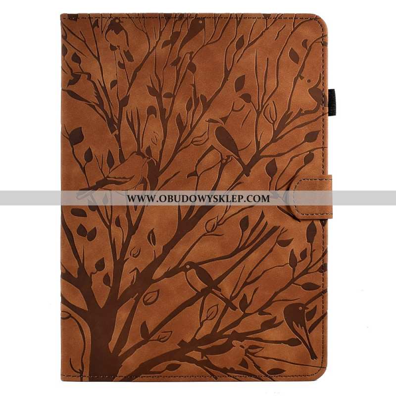 Etui Folio Samsung Galaxy Tab S11 Efekt Zamszowej Gałązki Etui Ochronne