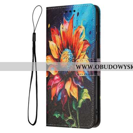 Etui Folio Sony Xperia 1 Vii Wzór Słonecznika Etui Ochronne