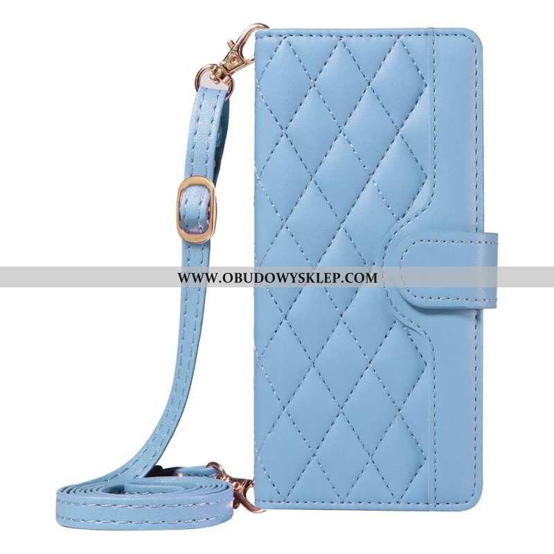 Etui Folio Vivo V40 Lite 5g Pikowane Z Paskami