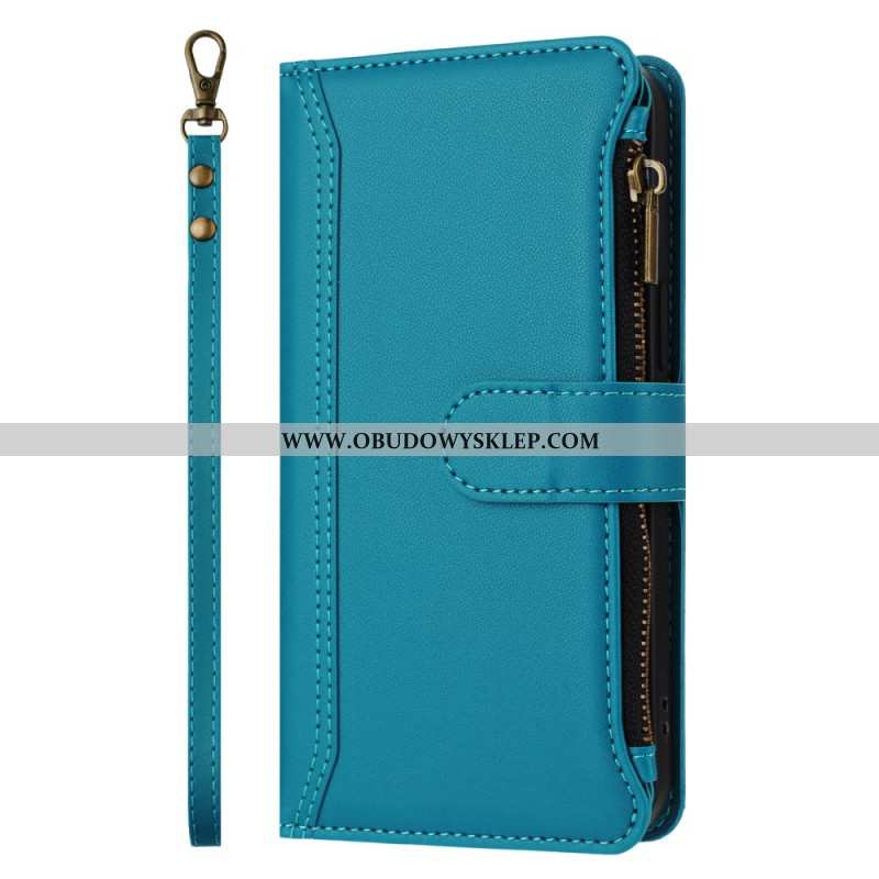 Etui Folio Vivo V50 5g 9 Przegródek Na Karty I Pasek Na Nadgarstek