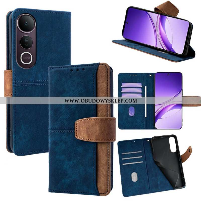 Etui Folio Vivo V50 Lite 5g Dwukolorowa Ochrona Rfid Etui Ochronne